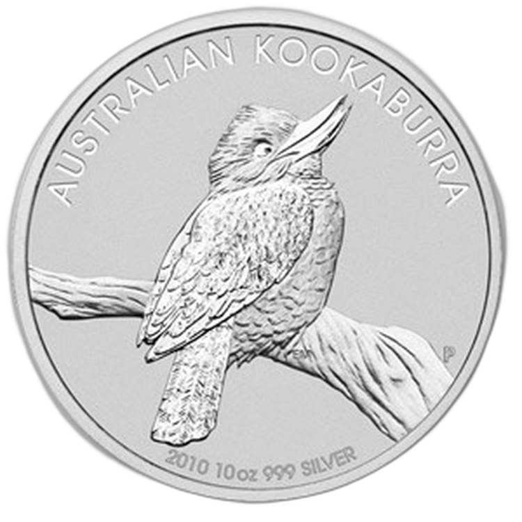 10 oz Kookaburra Zilveren Munt voorkant