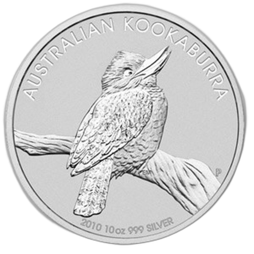 Thumbnail 10 oz Kookaburra Zilveren Munt voorkant
