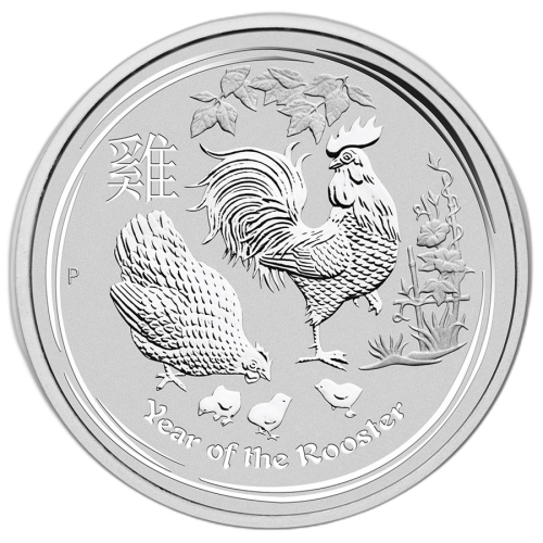 Thumbnail 10 oz Lunar Zilveren Munt 2017 voorkant