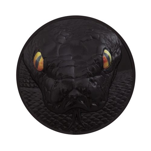 Thumbnail 2 troy ounce zilveren munt Python 2022 proof front