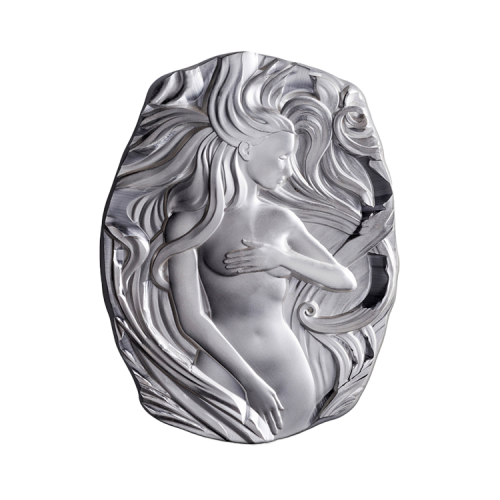 Thumbnail 10 troy ounce zilverbaar Art Nouveau Woman voorkant