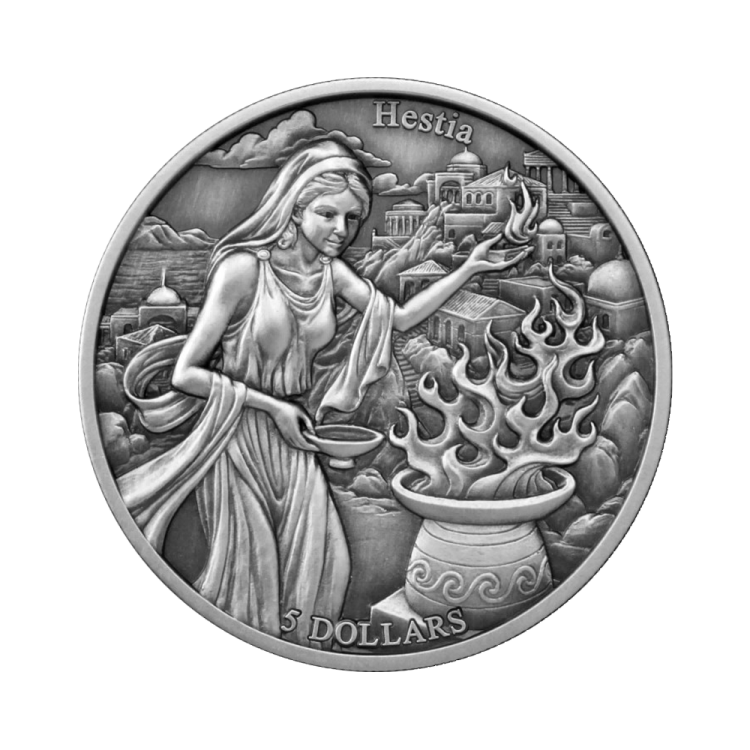 2 oz Mythische figuren Silver Coin 2022 front