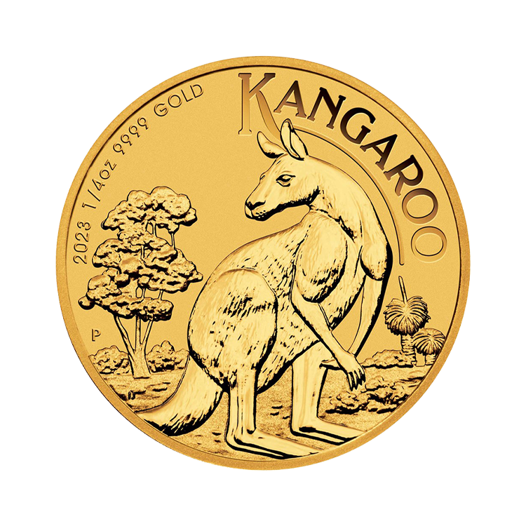 1/4 troy ounce gold Kangaroo 2023 obverse