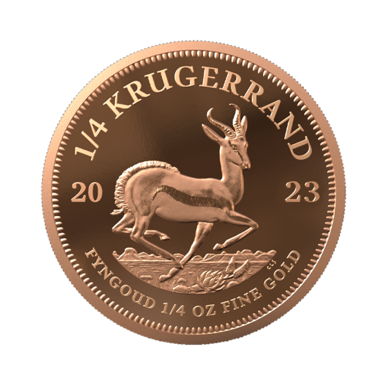 1/4 oz Krugerrand Proof Gold Coin 2023 front