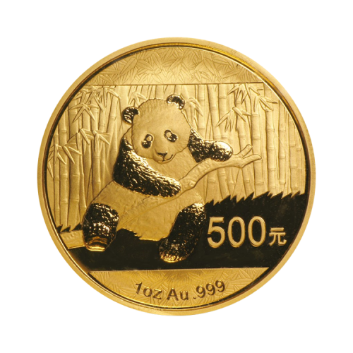 Thumbnail 1 oz Panda Gouden Munt 2014 voorkant
