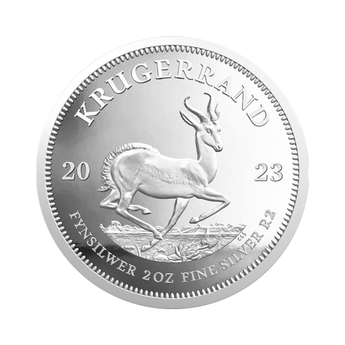 Thumbnail 2 oz South African Mint Zilveren Munt 2023 voorkant