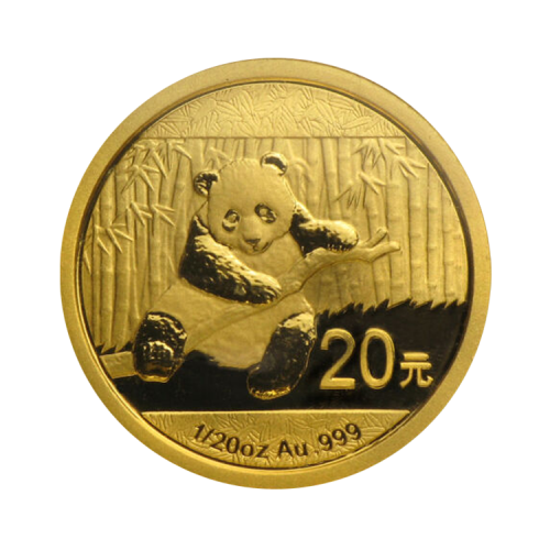 Thumbnail 1/20 oz Panda Gouden Munt voorkant