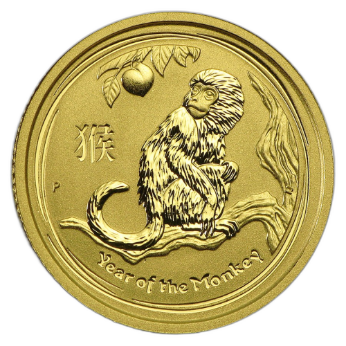Thumbnail 1/10 oz Lunar Goldmünze front