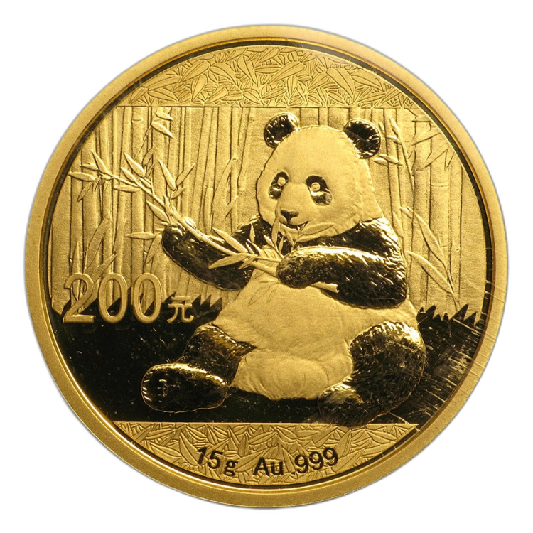 15g Panda Gold Coin 2017 front