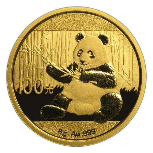Thumbnail 8g Panda Gold Coin 2017 front