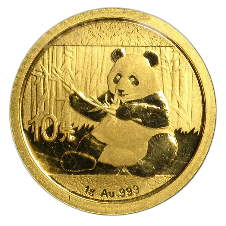 1g Panda Goldmünze 2017 front