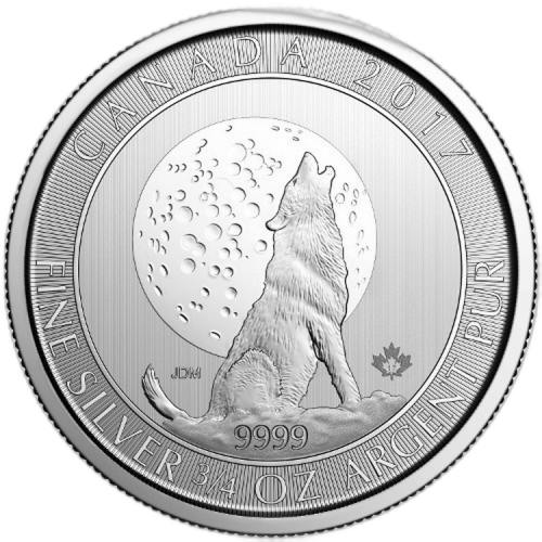 Thumbnail 3/4 oz Royal Canadian Mint Plata 2017 front