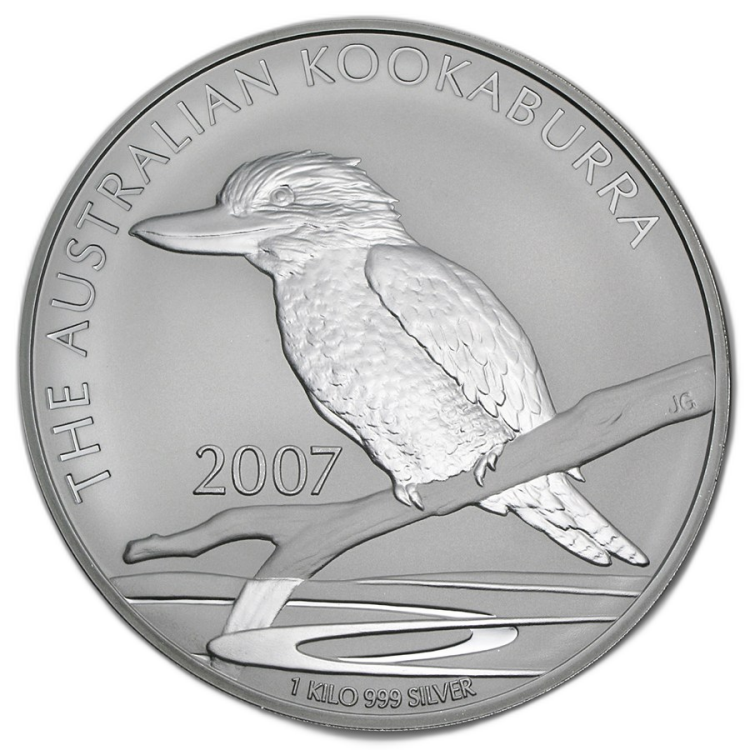 1 kilo Kookaburra Silver Coin front