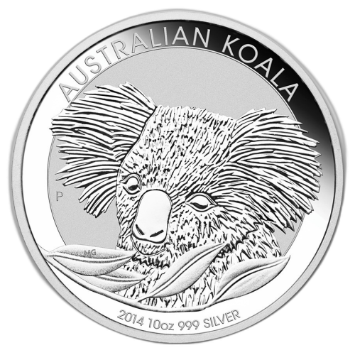Thumbnail 10 oz Koala Zilveren Munt 2014 voorkant