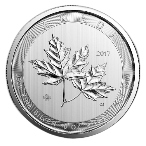 Thumbnail 10 oz Maple Leaf Zilveren Munt 2017 voorkant