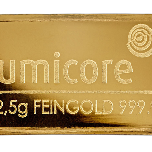 Thumbnail 2,5g Umicore Gold Bar front