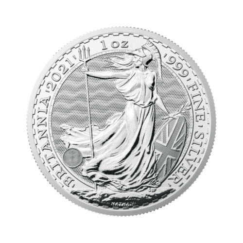 Thumbnail 1 troy ounce zilveren Britannia munt voorkant