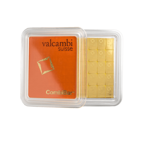 Thumbnail 50 x 1g Valcambi Gold Combibar front