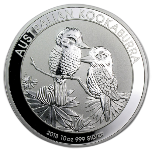 Thumbnail 10 oz Kookaburra Zilveren Munt 2013 voorkant