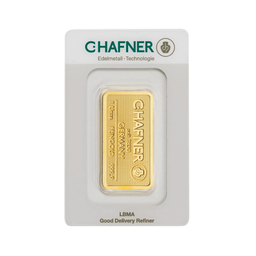 Thumbnail C. Hafner 1 oz Gold Bar Packaging