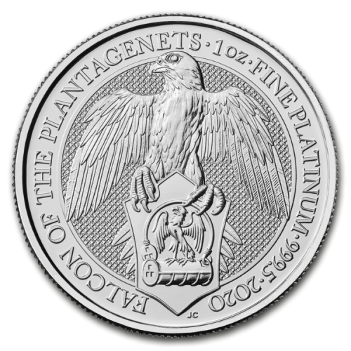 Thumbnail 1 oz Royal Mint Platina Munt 2020 voorkant
