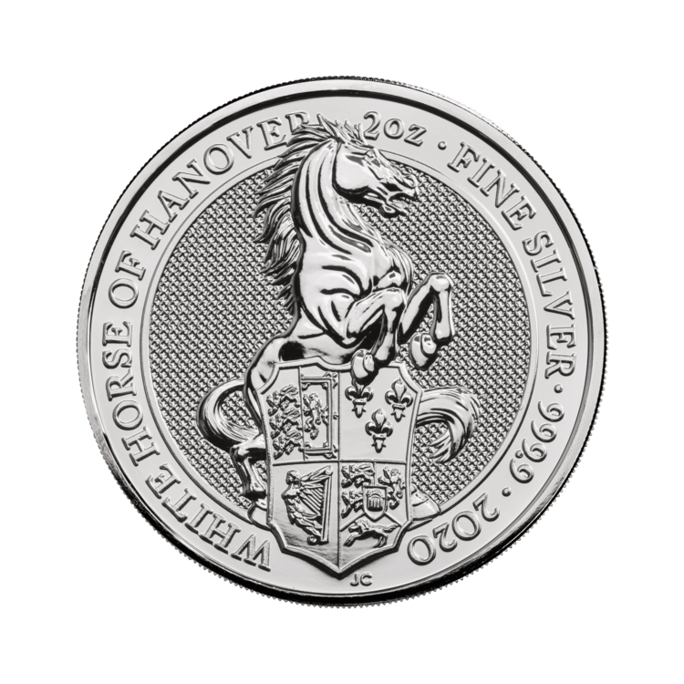 2 oz Queens Beasts Silbermünze 2020 front