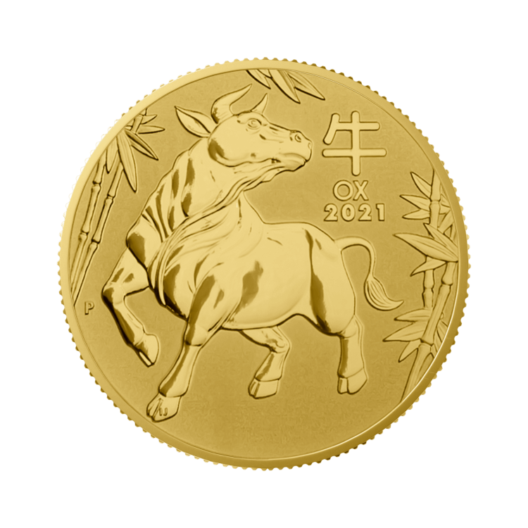 1/2 oz Lunar Oro 2021 front