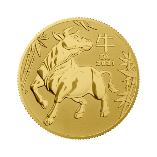 Thumbnail 1/2 oz Lunar Oro 2021 front