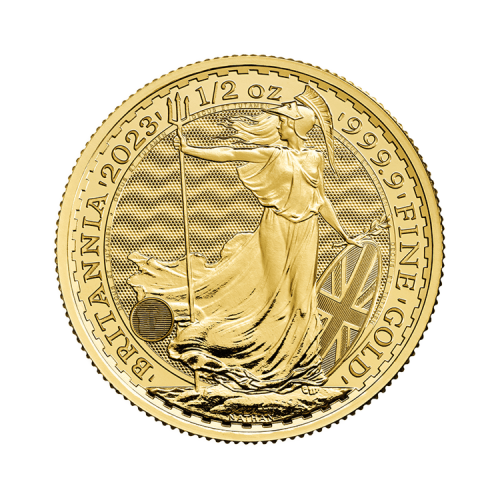 Thumbnail 1/2 oz gouden Britannia munt voorkant