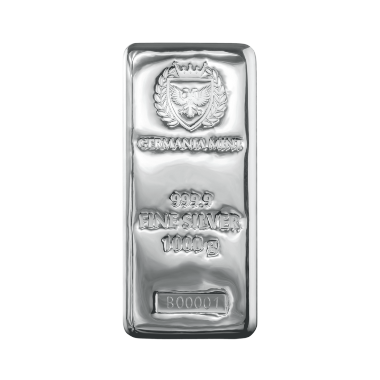 1 kilo Germania Mint Lingote de Plata front