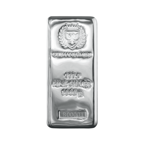 Thumbnail 1 kilo Germania Mint Lingote de Plata front
