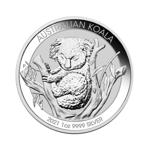 Thumbnail 1 oz Koala Zilveren Munt 2021 voorkant