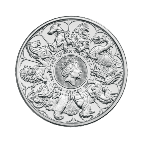 Thumbnail 2 oz Queens Beasts Silver Coin 2021 front