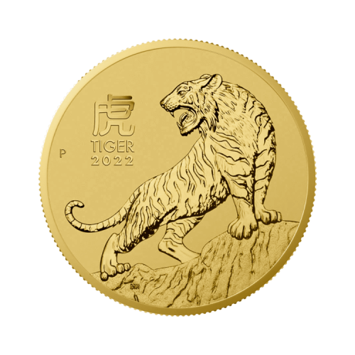 Thumbnail 1 oz Lunar Gouden Munt 2022 voorkant