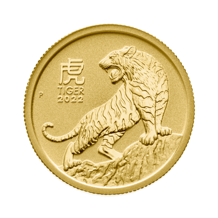 1/4 oz Lunar Gold Coin 2022 front