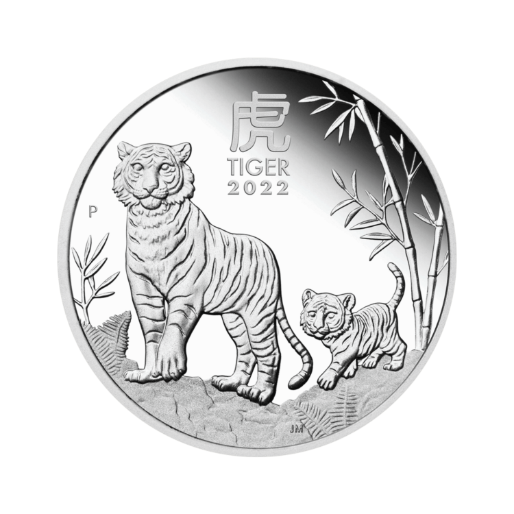 1/2 oz Lunar Silver Coin 2022 front