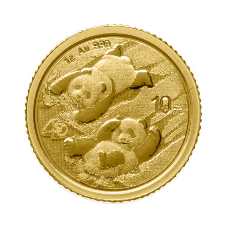 1g Panda Gouden Munt 2022 voorkant