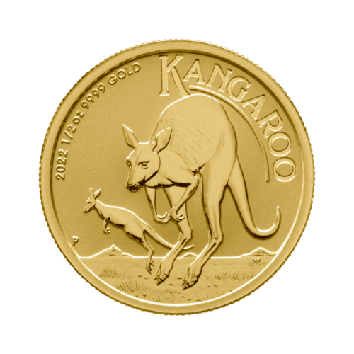 Thumbnail 1/2 oz Kangaroo Gouden Munt 2022 voorkant
