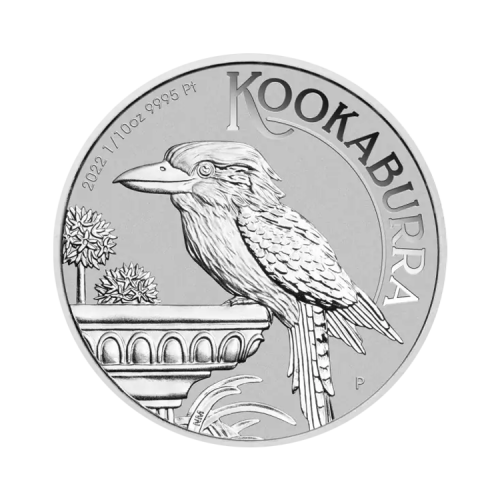 Thumbnail Kookaburra 1/10 troy ounce platina munt 2022 voorkant