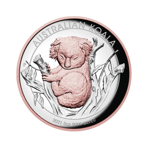 Thumbnail 5 oz Koala Zilveren Munt 2021 voorkant