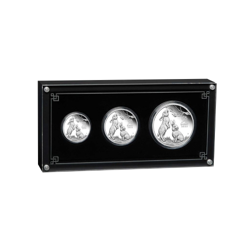 Thumbnail Lunar Zilveren Munt 2023 perspectief 1
