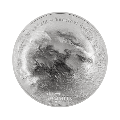 Thumbnail 5 troy ounce zilveren munt Mount Vinson 2022 voorkant