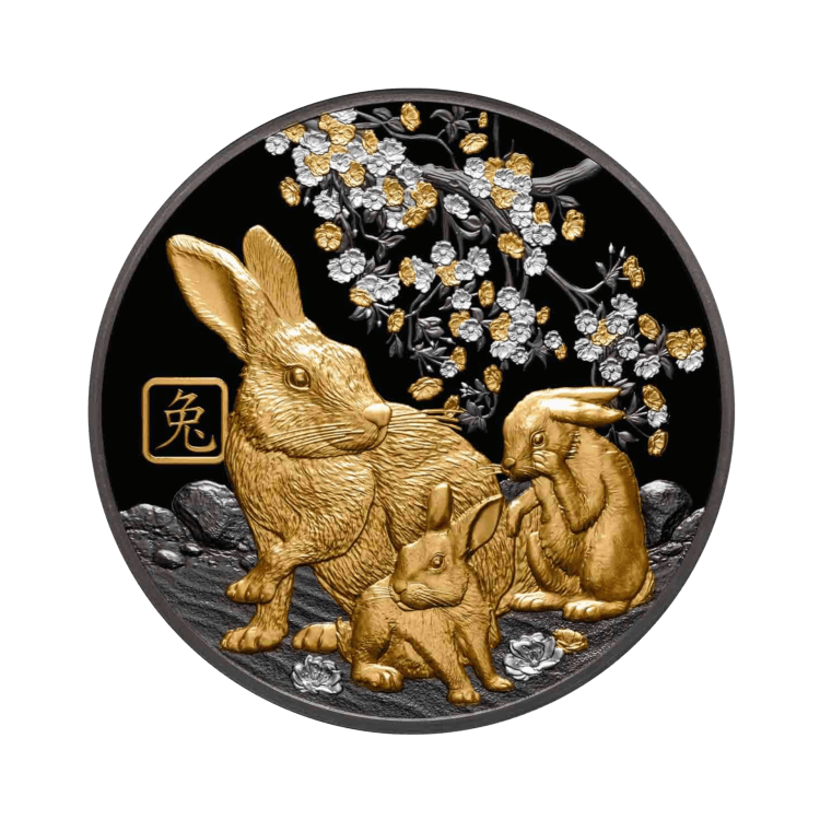 5 oz Lunar Zilveren Munt 2023 voorkant