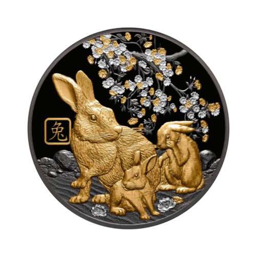 Thumbnail 5 oz Lunar Zilveren Munt 2023 voorkant