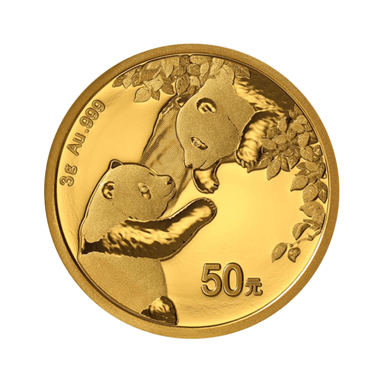3g Panda Gouden Munt 2023 voorkant