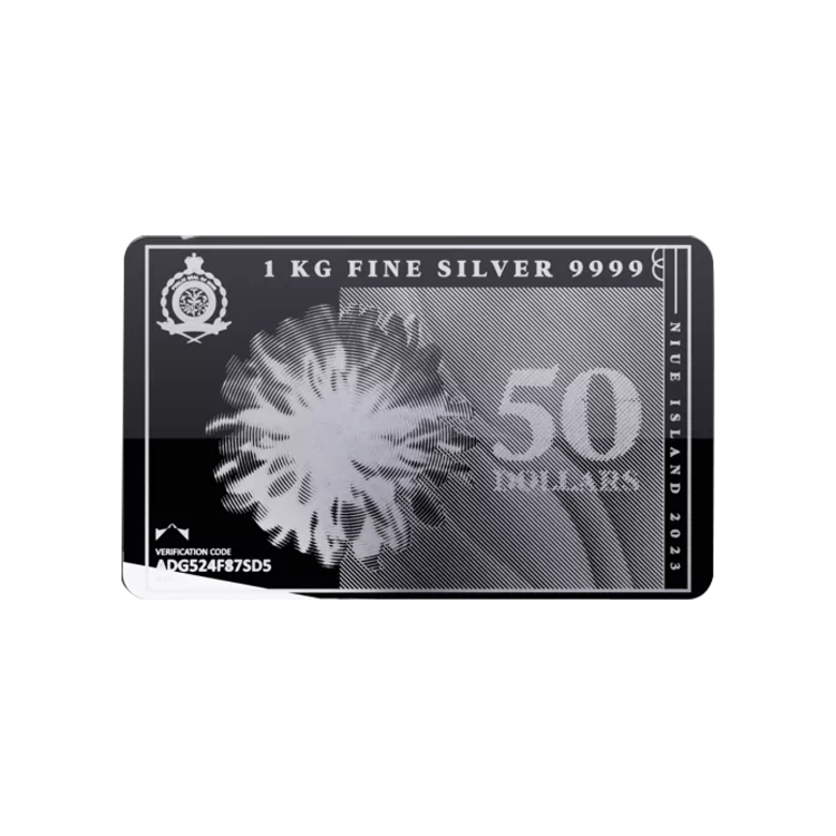 1 kilo silver coin bar Silvernote 2023 front