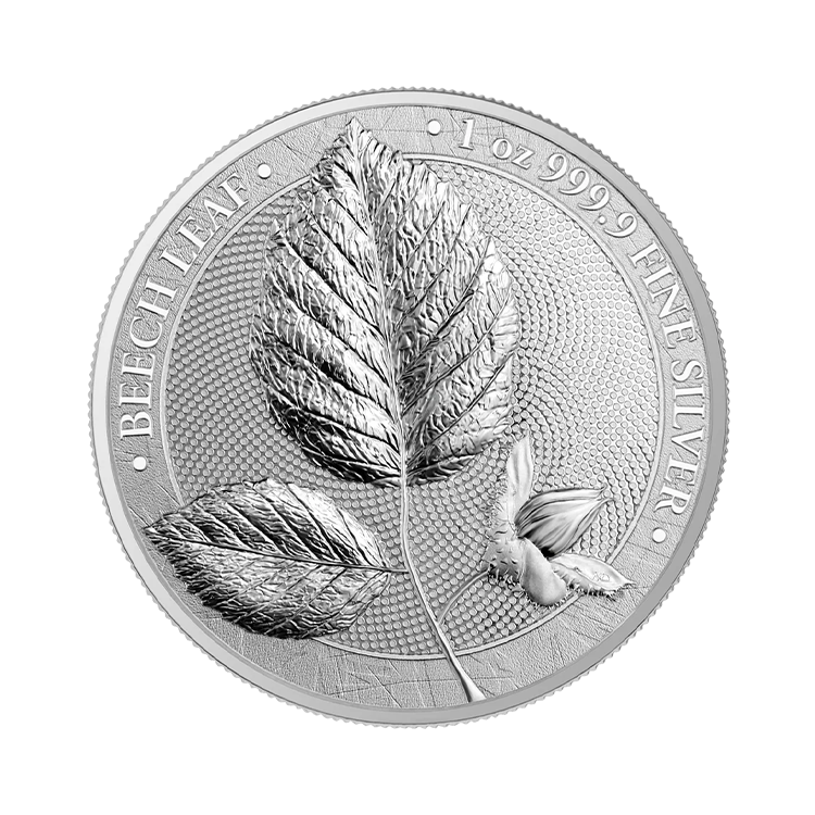 1 oz Mythical Forest Beech Leaf Plata 2023 front