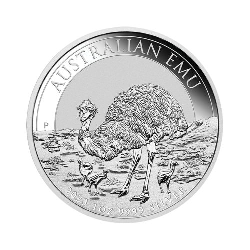 Thumbnail 1 oz Emoe Zilveren Munt 2023 voorkant