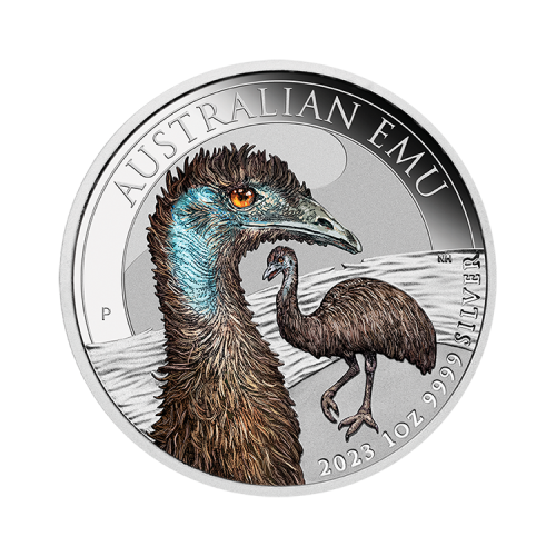 Thumbnail 1 oz Emoe Zilveren Munt 2023 voorkant