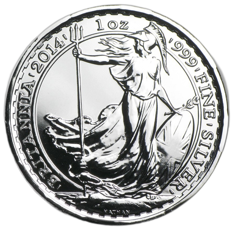 1 oz Royal Mint Zilveren Munt 2014 voorkant